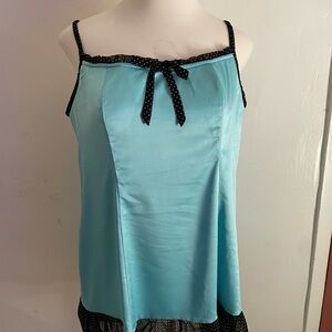 Cacique Turquoise and Polka Dot Pajama Intimates & Sleepwear